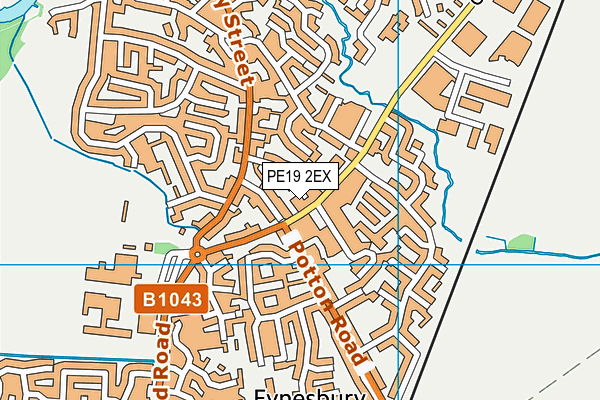 PE19 2EX map - OS VectorMap District (Ordnance Survey)