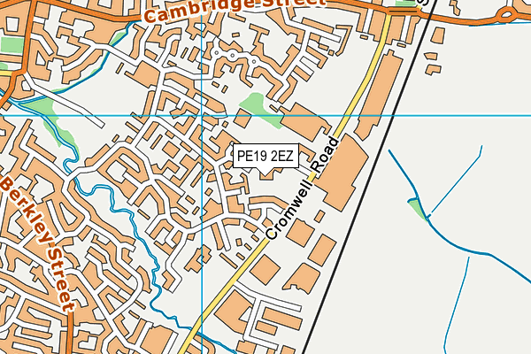 PE19 2EZ map - OS VectorMap District (Ordnance Survey)
