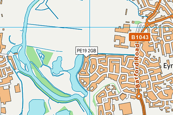 PE19 2GB map - OS VectorMap District (Ordnance Survey)
