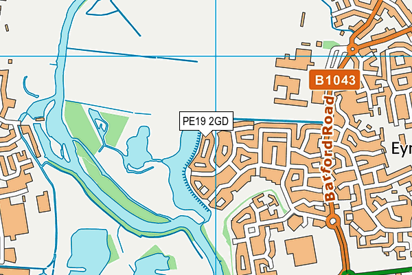 PE19 2GD map - OS VectorMap District (Ordnance Survey)