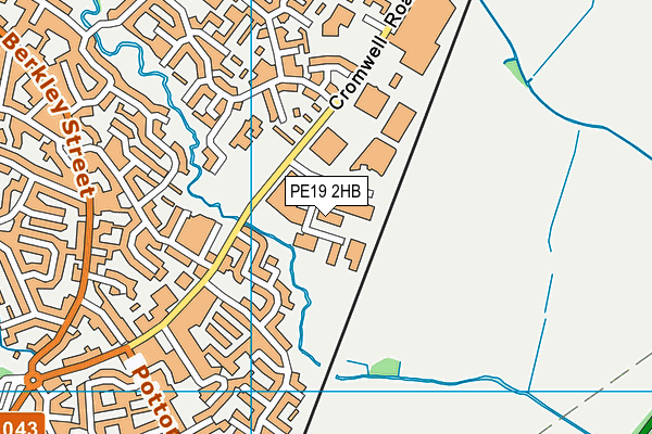 PE19 2HB map - OS VectorMap District (Ordnance Survey)