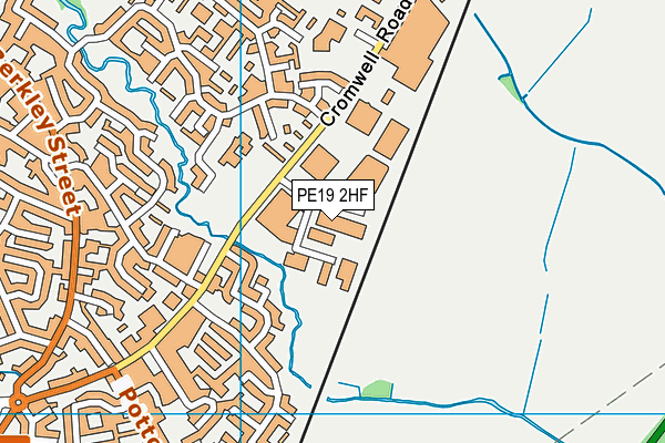PE19 2HF map - OS VectorMap District (Ordnance Survey)