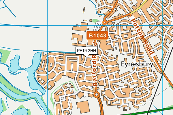 PE19 2HH map - OS VectorMap District (Ordnance Survey)