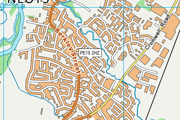 PE19 2HZ map - OS VectorMap District (Ordnance Survey)