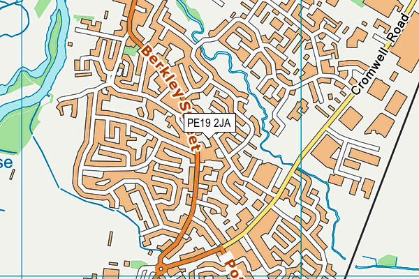 PE19 2JA map - OS VectorMap District (Ordnance Survey)