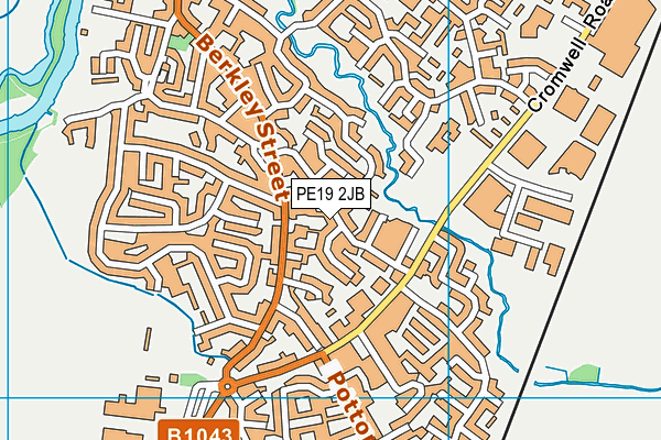 PE19 2JB map - OS VectorMap District (Ordnance Survey)