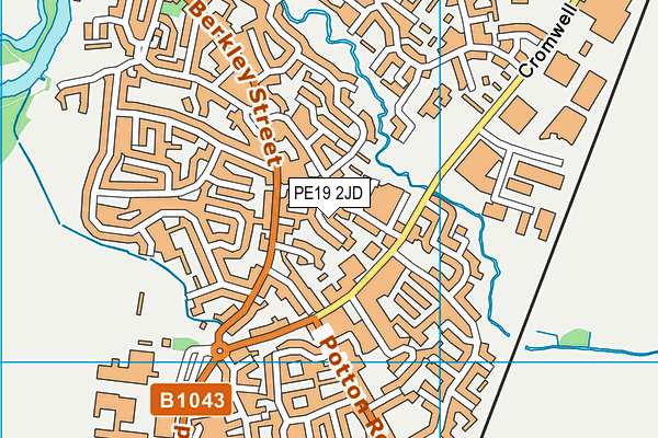 PE19 2JD map - OS VectorMap District (Ordnance Survey)