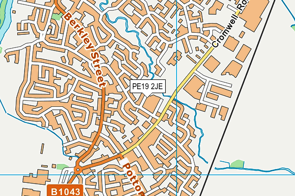 PE19 2JE map - OS VectorMap District (Ordnance Survey)
