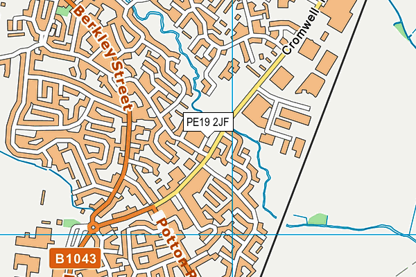 PE19 2JF map - OS VectorMap District (Ordnance Survey)