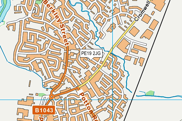 PE19 2JG map - OS VectorMap District (Ordnance Survey)