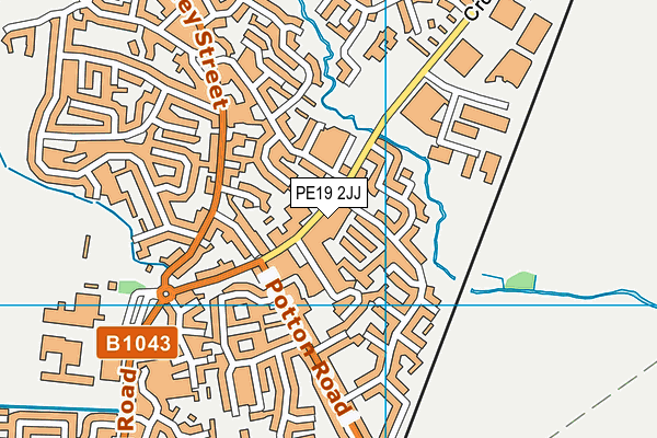 PE19 2JJ map - OS VectorMap District (Ordnance Survey)