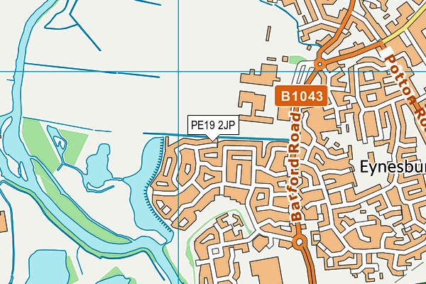 PE19 2JP map - OS VectorMap District (Ordnance Survey)