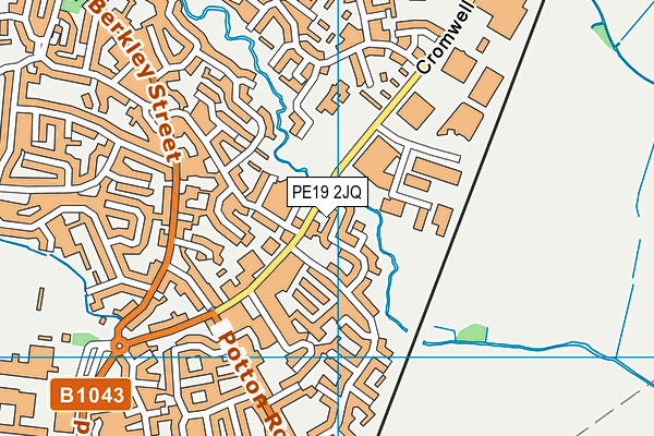 PE19 2JQ map - OS VectorMap District (Ordnance Survey)