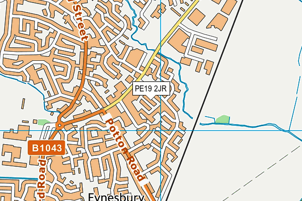 PE19 2JR map - OS VectorMap District (Ordnance Survey)