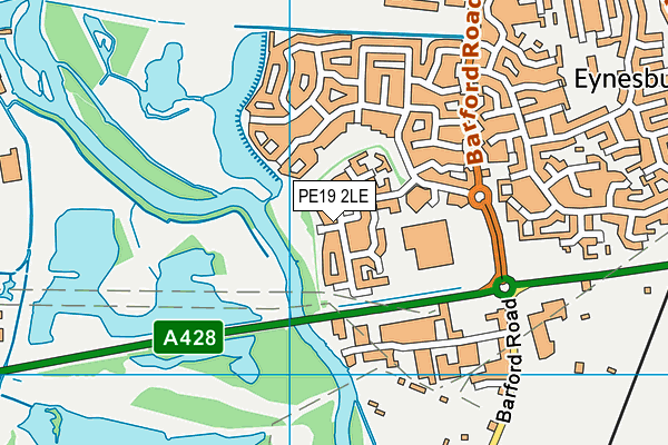 PE19 2LE map - OS VectorMap District (Ordnance Survey)