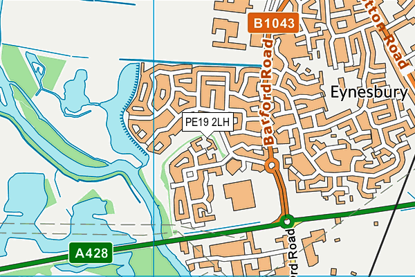 PE19 2LH map - OS VectorMap District (Ordnance Survey)