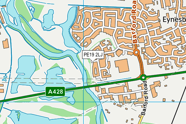 PE19 2LJ map - OS VectorMap District (Ordnance Survey)