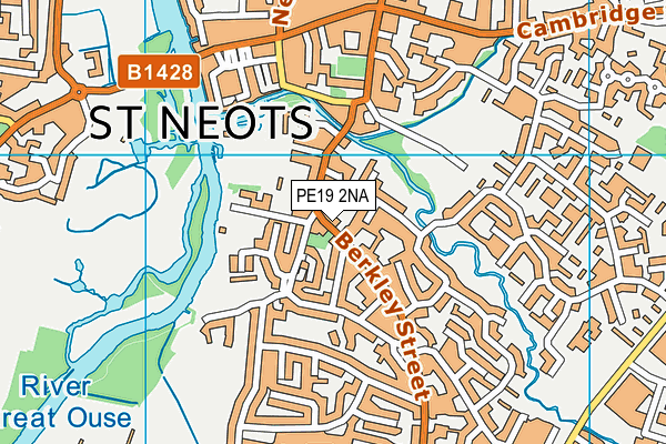 PE19 2NA map - OS VectorMap District (Ordnance Survey)