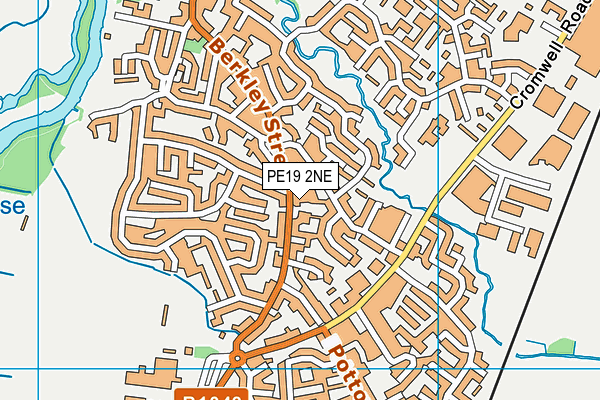 PE19 2NE map - OS VectorMap District (Ordnance Survey)