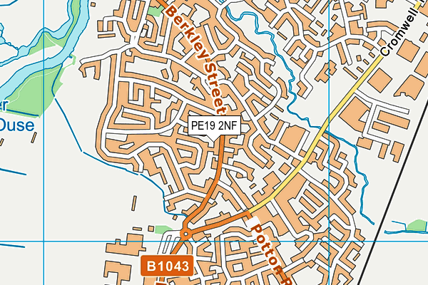 PE19 2NF map - OS VectorMap District (Ordnance Survey)