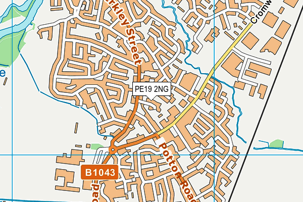 PE19 2NG map - OS VectorMap District (Ordnance Survey)