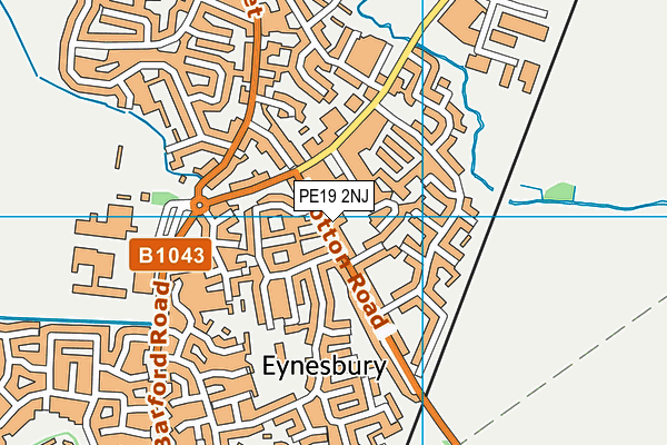 PE19 2NJ map - OS VectorMap District (Ordnance Survey)
