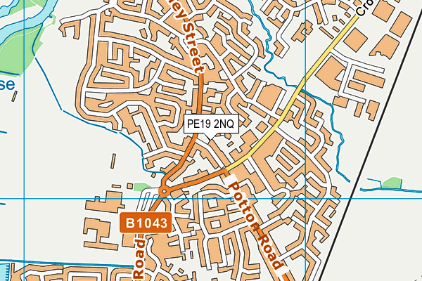 PE19 2NQ map - OS VectorMap District (Ordnance Survey)