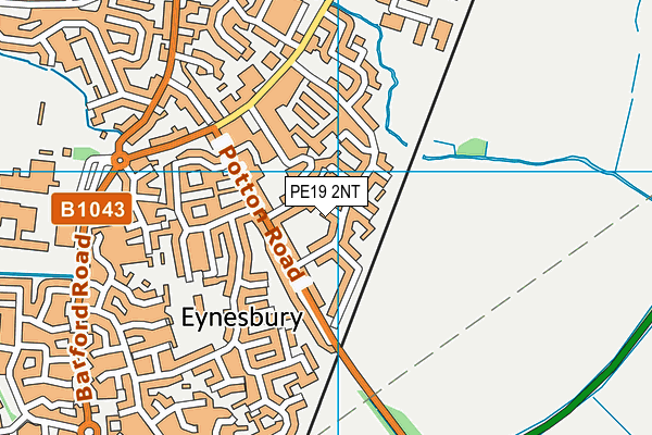 PE19 2NT map - OS VectorMap District (Ordnance Survey)