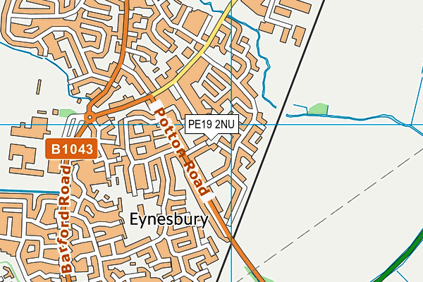 PE19 2NU map - OS VectorMap District (Ordnance Survey)