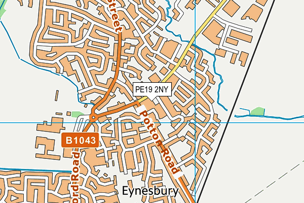 PE19 2NY map - OS VectorMap District (Ordnance Survey)