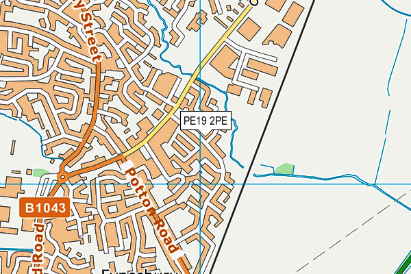 PE19 2PE map - OS VectorMap District (Ordnance Survey)
