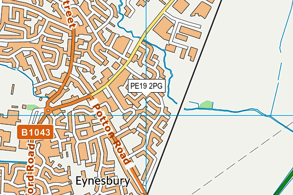 PE19 2PG map - OS VectorMap District (Ordnance Survey)