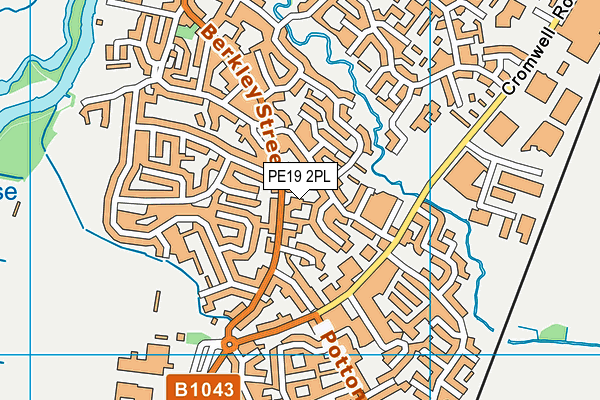 PE19 2PL map - OS VectorMap District (Ordnance Survey)