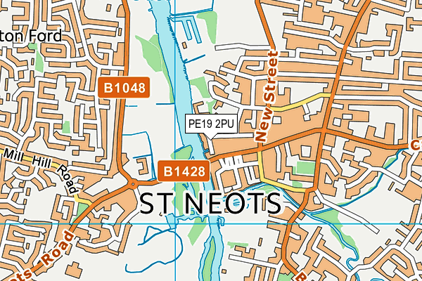 Snap Fitness (St Neots) map (PE19 2PU) - OS VectorMap District (Ordnance Survey)