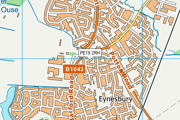 PE19 2RH map - OS VectorMap District (Ordnance Survey)