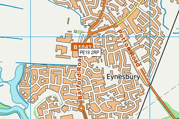 PE19 2RP map - OS VectorMap District (Ordnance Survey)