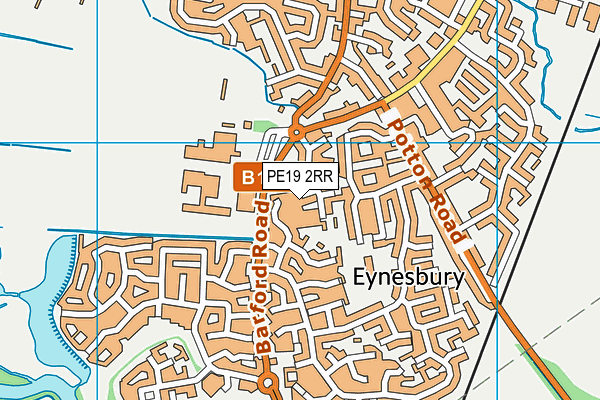 PE19 2RR map - OS VectorMap District (Ordnance Survey)