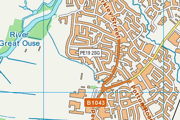 PE19 2SG map - OS VectorMap District (Ordnance Survey)
