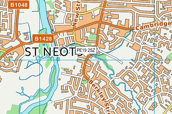 PE19 2SZ map - OS VectorMap District (Ordnance Survey)