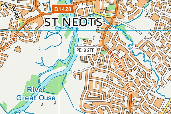 PE19 2TF map - OS VectorMap District (Ordnance Survey)