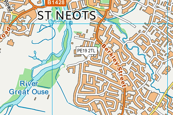 PE19 2TL map - OS VectorMap District (Ordnance Survey)