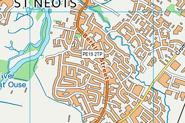 PE19 2TP map - OS VectorMap District (Ordnance Survey)