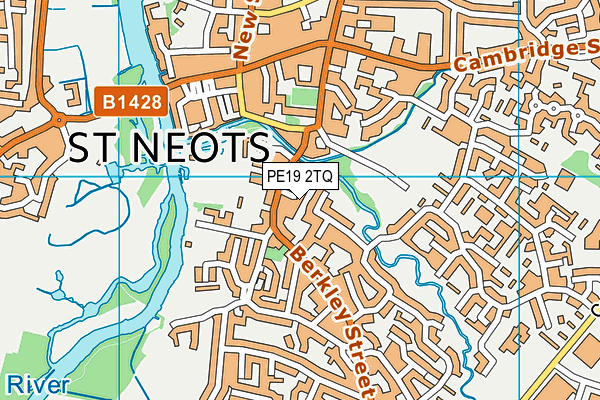 PE19 2TQ map - OS VectorMap District (Ordnance Survey)
