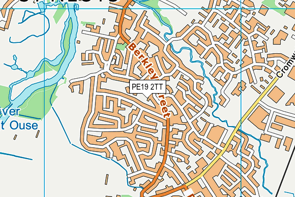 PE19 2TT map - OS VectorMap District (Ordnance Survey)