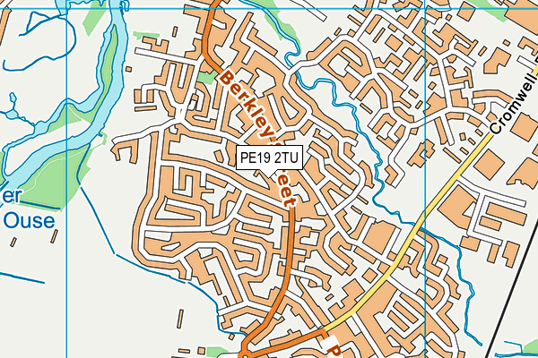 PE19 2TU map - OS VectorMap District (Ordnance Survey)
