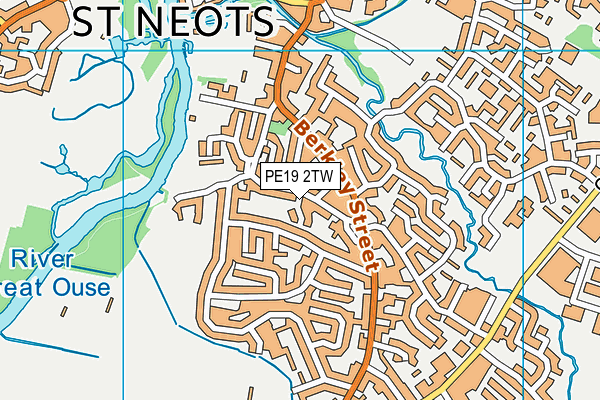 PE19 2TW map - OS VectorMap District (Ordnance Survey)