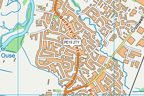 PE19 2TY map - OS VectorMap District (Ordnance Survey)