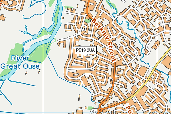 PE19 2UA map - OS VectorMap District (Ordnance Survey)