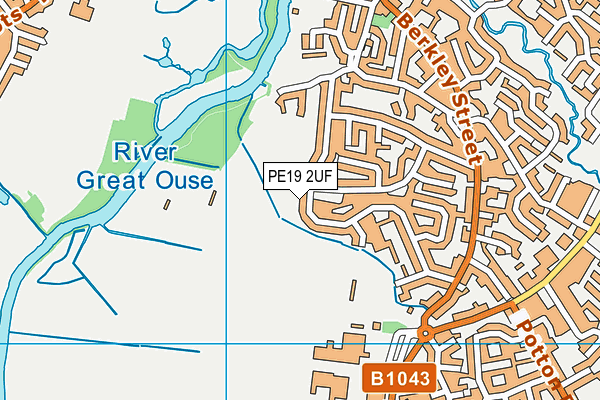 PE19 2UF map - OS VectorMap District (Ordnance Survey)