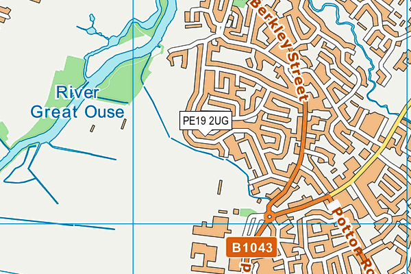 PE19 2UG map - OS VectorMap District (Ordnance Survey)